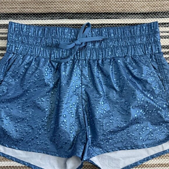 Zyia Active Women's Bomber Shorts High Rise Bubble Water Drop Blue Size Large - Picture 2 of 14